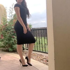 Black midi super comfy dress